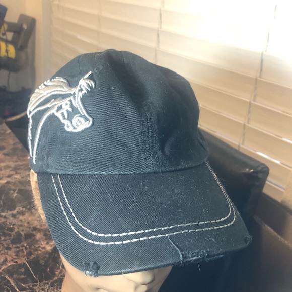 Awst International Black White Embroidered Horse Baseball Hats Size Adjustable - Picture 10 of 12